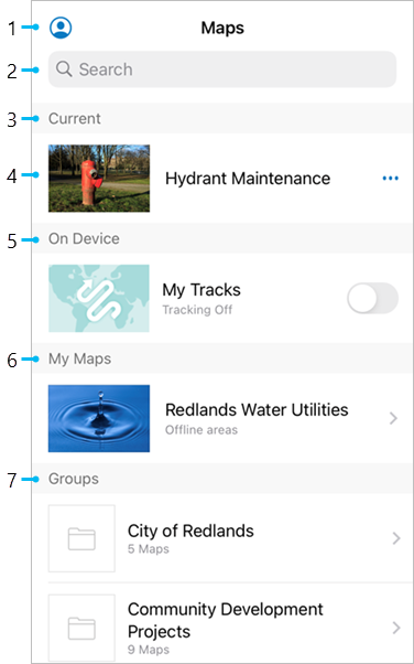 Maps list Maps list